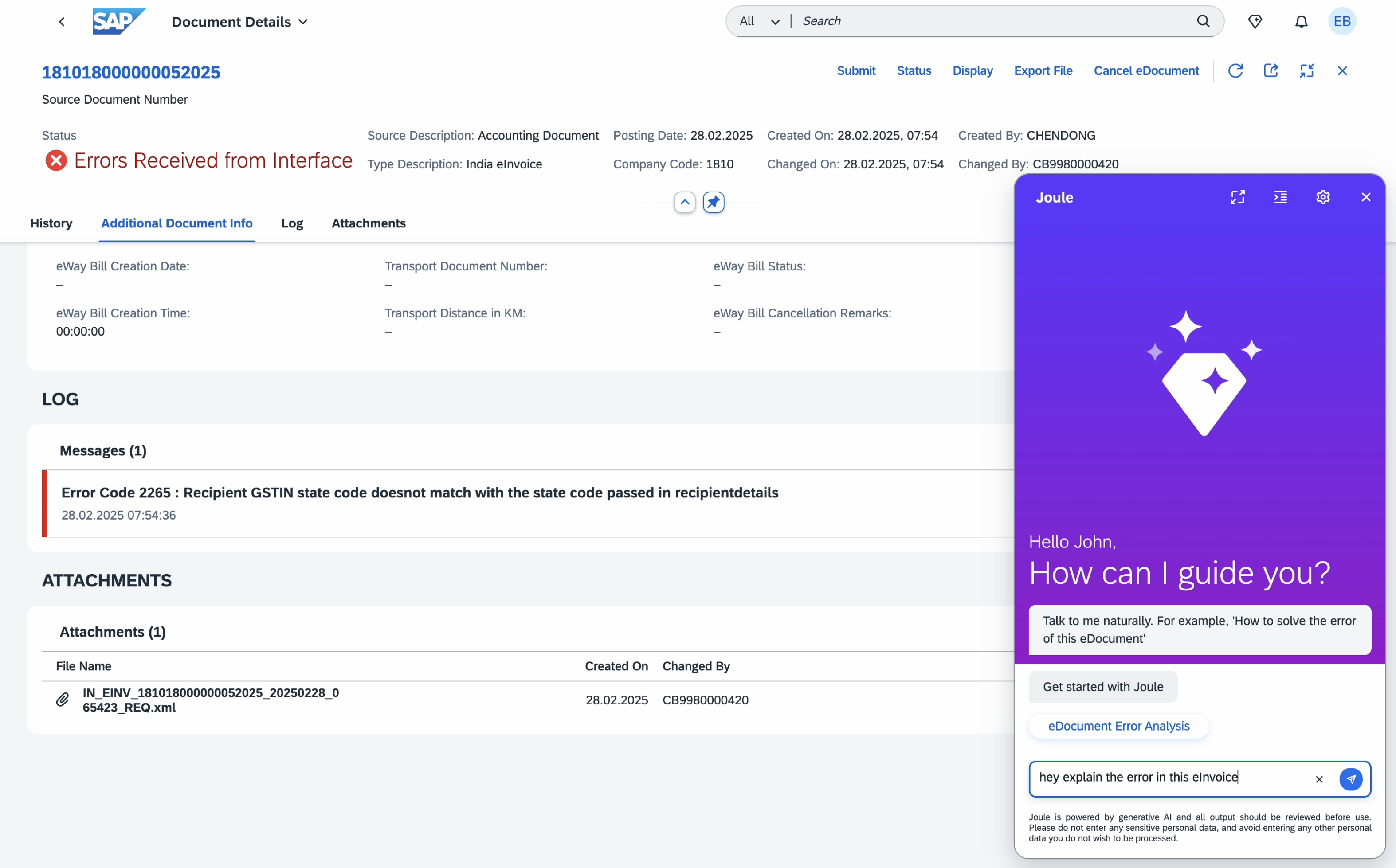 SAP Discovery Center AI Feature - SAP Document and Reporting