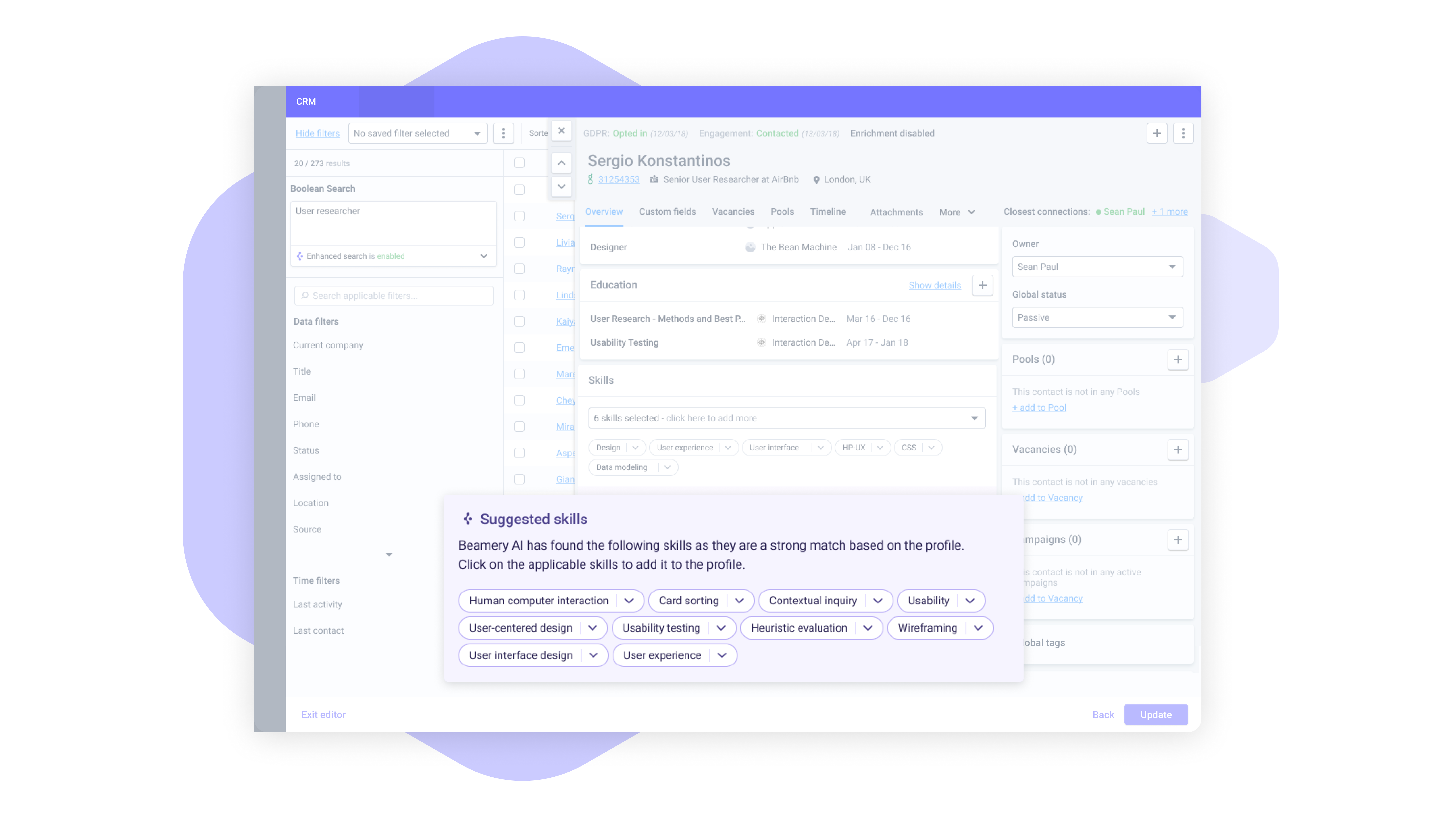 Beamery Talent Management product features